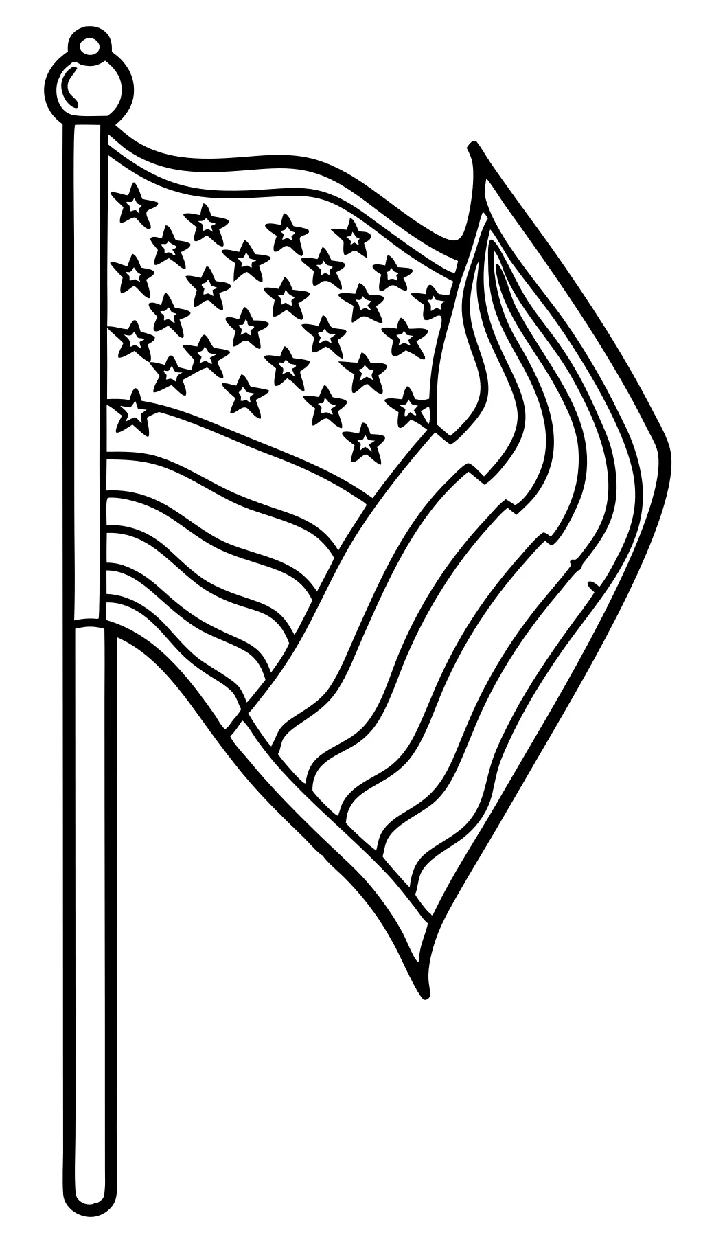 Coloriage du drapeau américain des États-Unis